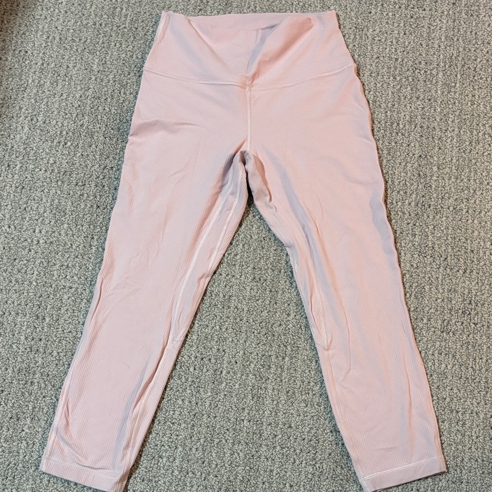 Lulu Lemon Wunder Train 25” Pink Leggings